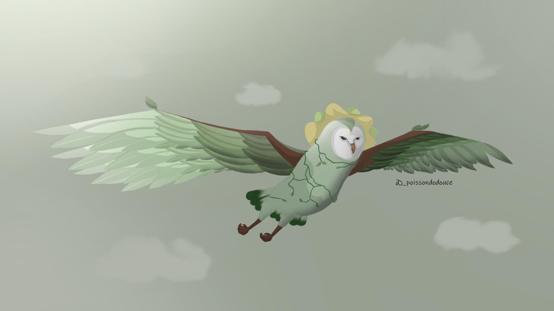 Fanilla, the green owl