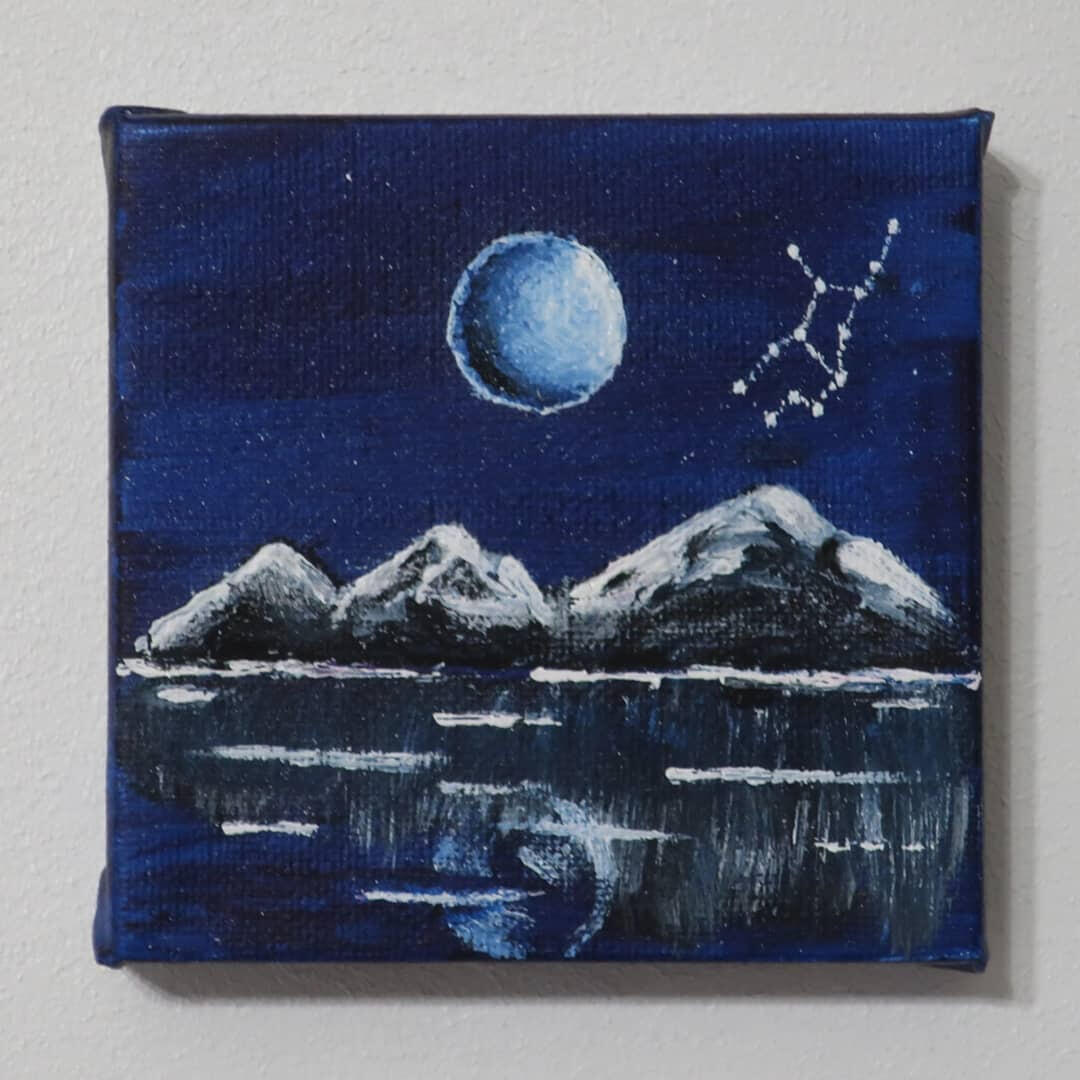 Les montagnes sous le signe de la vierge et de la plaine Lune